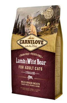 CARNILOVE AGNELLO/CINGHIALE GATTO ADULTO 2 KG STERILIZZATI