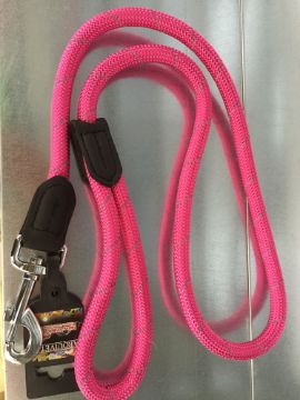 Immagine di GUINZAGLIO  IN NYLON FUCSIA ROSA 120 CM TONDO SOFFICE E RESISTENTE