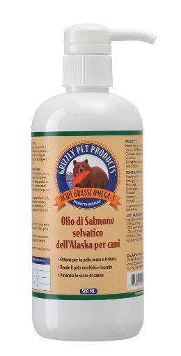 Immagine di OLIO DI SALMONE SELVATICO dell'Alaska GRIZZLY OIL 500 ML