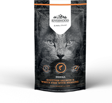 Immagine di RIVERWOOD GATTO ADULTO DERMA SALMONE SCOZZESE, ARINGA E PESCE BIANCO 300 MG GRAIN FREE