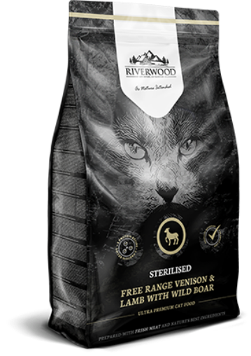 RIVERWOOD carnilove GATTO STERILIZZATO ADULTO CERVO, AGNELLO E CINGHIALE 2 KG GRAIN FREE