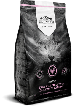 Immagine di PROMO RIVERWOOD GATTO KITTEN POLLO, ANATRA e SALMONE 2 KG GRAIN FREE CUCCIOLI