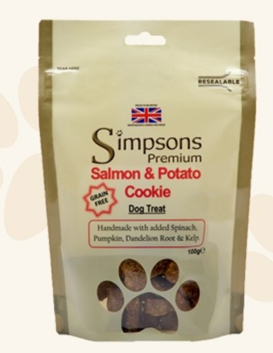 Simpsons snack COOKIE biscotti salmone patate Grain Free 100 grammi