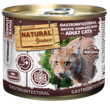 NATURAL GREATNESS UMIDO GATTO VETERINARY DIETS GASTROINTESTINAL 200 Gr Per Problematiche Intestinali