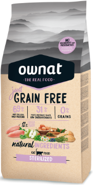 OWNAT LINEA JUST POLLO GATTO STERILIZZATO ADULTO 8 KG GRAIN FREE