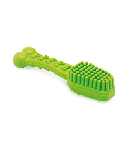 Immagine di Gioco spazzola verde in gomma  15 CM