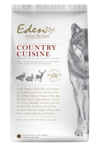 EDEN HOLISTIC CROCCHETTE 80/20 COUNTRY CUISINE MEDIUM BREED ANATRA AGNELL CONIGLIO CERVO Grain Free 12 kg