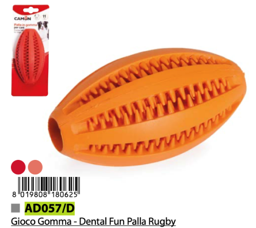 Immagine di GIOCO DENTAL FUN  PALLA RUGBY PORTA RICOMPENSE IN GOMMA