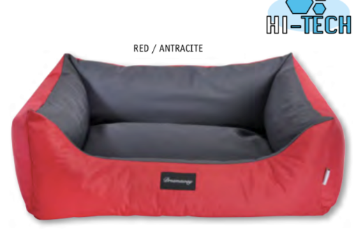DIVANETTO CUSCINO Mod. DREAMAWAY BOSTON SOFA ROSSO con interno Antracite Dimensioni 80 x 67 x 22 cm
