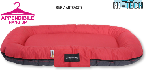 CUSCINO MATERASSO Mod. DREAMAWAY BOSTON URBAN ROSSO Dimensioni 100 x 75 x 15 cm