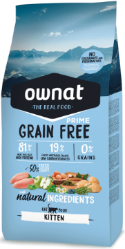 OWNAT LINEA PRIME KITTEN POLLO GATTO 1 KG GRAIN FREE