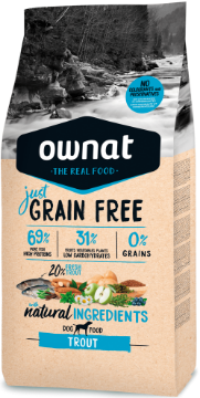 OWNAT LINEA JUST TROTA CANE ADULTO 14 KG GRAIN FREE