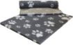  Cuscino tappeto relax VETFLEECE ANTRACITE E BIANCO tg.L 100x75 cm antiscivolo cani gatti - simil VETBED