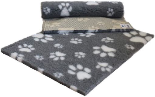  Cuscino tappeto relax VETFLEECE ANTRACITE E BIANCO tg.L 100x75 cm antiscivolo cani gatti - simil VETBED