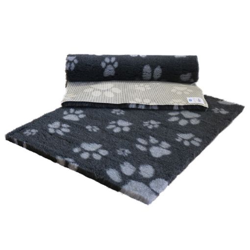 Cuscino tappeto relax VETFLEECE ANTRACITE E GRIGIO tg.M 100X75 cm antiscivolo cani gatti - simil VETBED