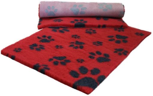 Cuscino tappeto relax VETFLEECE ROSSO e ANTRACITE  tg.L 150X100 antiscivolo cani gatti - simil VETBED