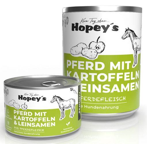 HOPEY's UMIDO CANE CAVALLO, patate e semi di lino DA 410 gr