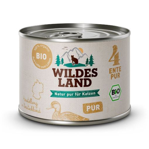 WILDES LAND BIO UMIDO GATTO ANATRA e OLIO di SALMONE 200 gr  Completo