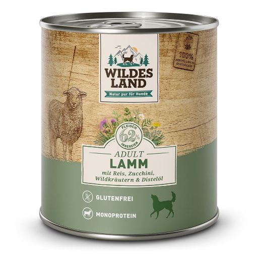 WILDES LAND CLASSIC UMIDO CANE AGNELLO ZUCCHINE 800 gr Completo