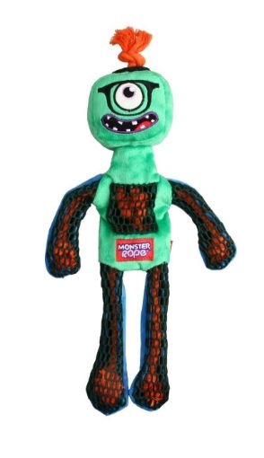 GIOCO GIGWI GREEN MONSTER ROPE SQUEAKER
