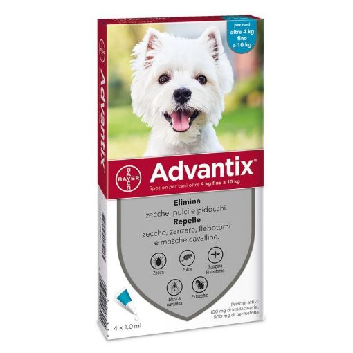 ADVANTIX SPOTON da 4 a 10 KG 4 Pipette