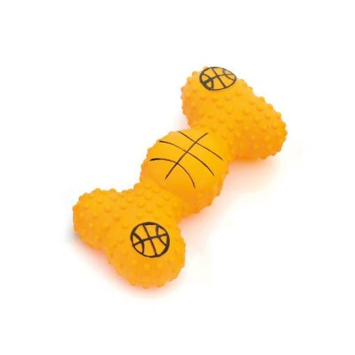 GIOCO OSSO GOMMA ARANCIONE 13CM  CANE