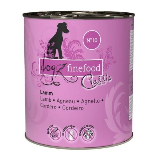 DOGZ FINEFOOD AGNELLO  N.10 UMIDO CANE COMPLETO 800 GR. LATTINA