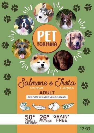 PETFORMULA SALMONE TROTA & Asparagi ADULTO GRAIN FREE 1,5 KG