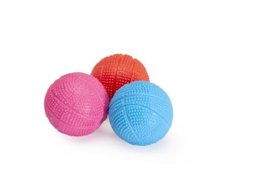 GIOCO CANE PALLA BASKET IN GOMMA  - 6 CM DIAMETRO