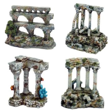 SET 4 PEZZI DECORAZIONE ACQUARIO