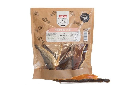 KIVO SNACK 100% ZEEBARS FILETTI  DI PESCE  ESSICCATI 250 gr