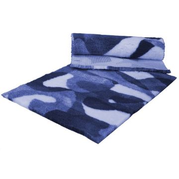 Cuscino tappeto relax VETFLEECE CAMOUFLAGE BLU tg. M 100X75 cm antiscivolo cani gatti - simil VETBED