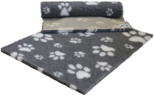 Cuscino tappeto relax VETFLEECE GRIGIO E BIANCO tg. MAXI QUADRATO150 X 150 cm antiscivolo cani gatti - simil VETBED