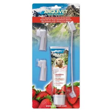 SET CURA DENTALE ALLA FRAGOLA DENTIFRICIO SPAZZOLINI E MASSAGGIA GENGIVE