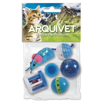 GIOCO GATTO KIT 6 GIOCATTOLI MISTI AZZURRO