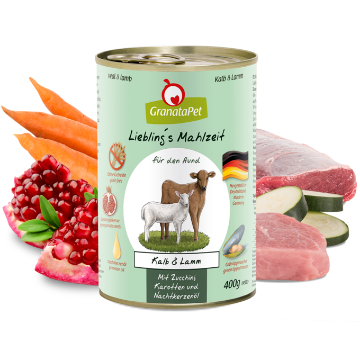 GRANATAPET UMIDO grain free VITELLO E AGNELLO  LIEBLING's MAHLZEIT 400 GR