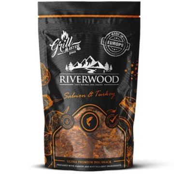 GRILLMASTER SNACK CANE CHIPS MORBIDE AL SALMONE 100 gr RIVERWOOD