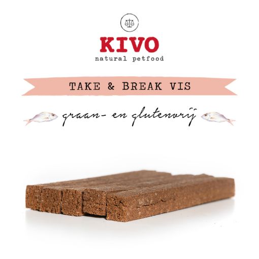 KIVO TAKE A BREAK SOFT SNACK 50 BARRETTE 18 CM al gusto PESCE GRAIN FREE