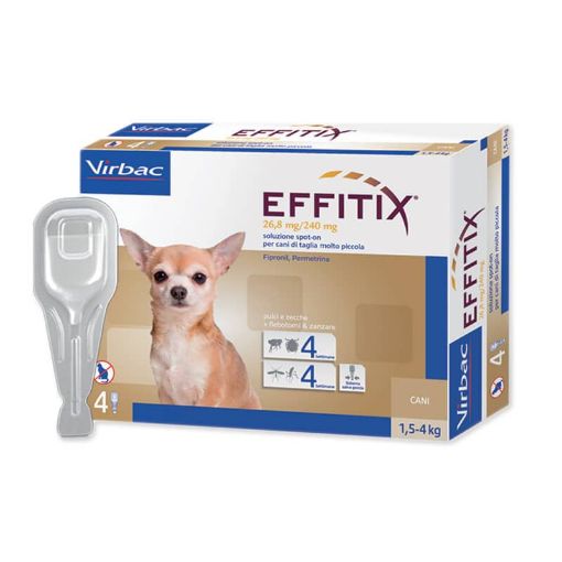 EFFITIX  4 PIPETTE per CANI da 1,5-4 KG