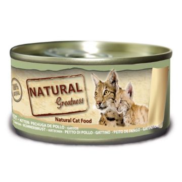 70 GR. KITTEN POLLO SFILACCETTI NATURAL GREATNESS UMIDO GATTO