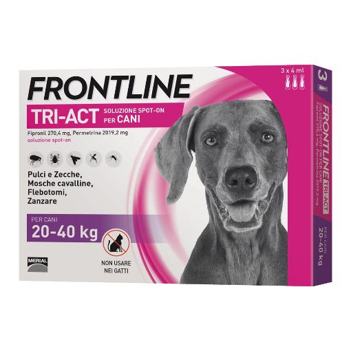 FRONTLINE TRIACT 20-40 kg - 6 PIPETTE ANTIPARASSITARIO 