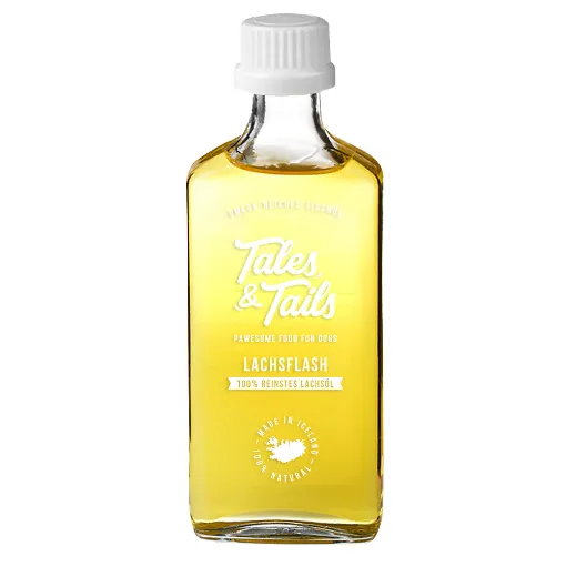 OLIO DI SALMONE SELVATICO TALES & TAILS 240 ml INTEGRATORE PELO e PELLE del CANE E GATTO 