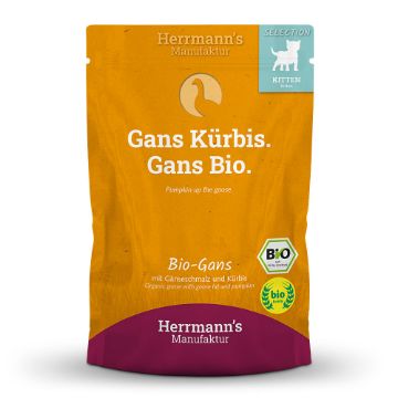 100 GR . HERRMANN'S BIO KITTEN OCA con zucca  UMIDO COMPLETO