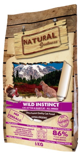 NATURAL GREATNESS GATTO CUCCIOLI E ADULTI WILD INSTINCT 6 KG 