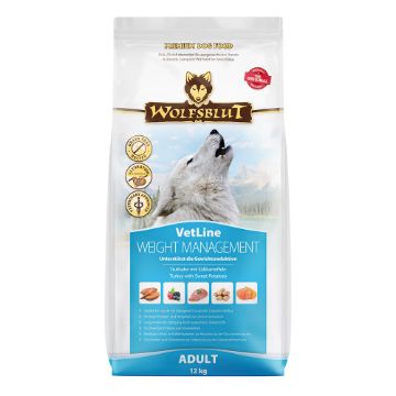 WOLFSBLUT VETLINE WEIGH MANAGEMENT TACCHINO LIGHT per CANE 12 Kg  GRAIN FREE  