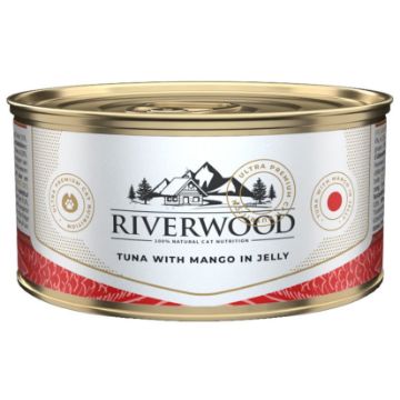 RIVERWOOD CAVIAR  UMIDO GATTO TONNO E MANGO 85 GR.  