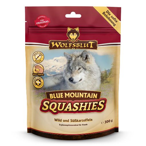  WOLFSBLUT SOFT SNACK SELVAGGINA SQUASHIES  BLUE MOUNTAIN MAXI FORMATO 300 GR 