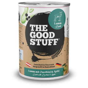 THE GOODSTUFF AGNELLO ZUCCHINE E MELE UMIDO CANE  COMPLETO 400 GR. LATTINA 