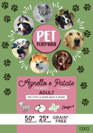 PETFORMULA AGNELLO PATATE  ADULTO GRAIN FREE 1,5 KG