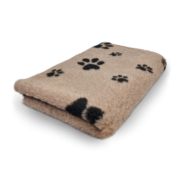 Tappeto VETBED BEIGE CON ZAMPE NERE tg.M 100 X 75 cm antiscivolo cani gatti 